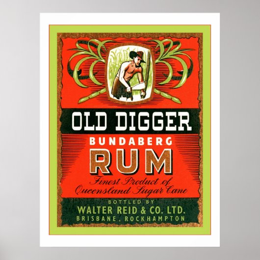 Vintage australische Rum-Werbung Poster (Vorne)