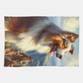 Vintage Australische Schäfermalerei Geschirrtuch (Horizontal)