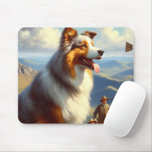 Vintage Australische Schäfermalerei Mousepad