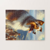 Vintage Australische Schäfermalerei Puzzle (Horizontal)