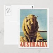 Vintage Australische Schifffahrtslinie Postkarte (Vorne/Hinten)