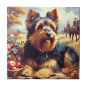 Vintage australische Terrier-Malerei Fliese