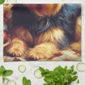 Vintage australische Terrier-Malerei Geschirrtuch (Gefaltet)
