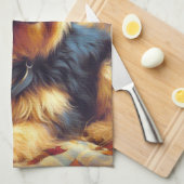 Vintage australische Terrier-Malerei Geschirrtuch (Viertel Falte)