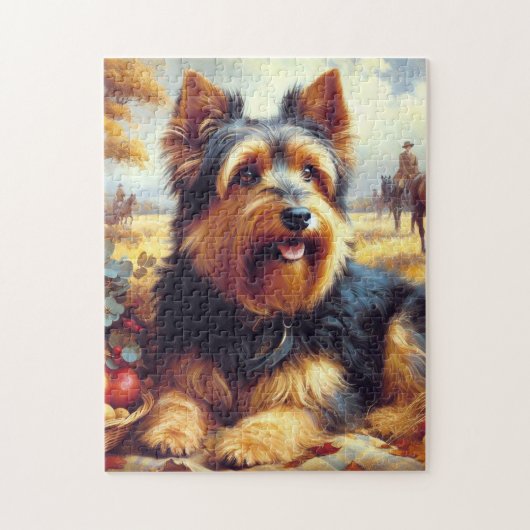 Vintage australische Terrier-Malerei Puzzle (Vertikal)