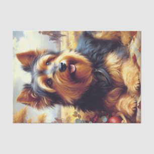 Vintage australische Terrier-Malerei Seidenpapier
