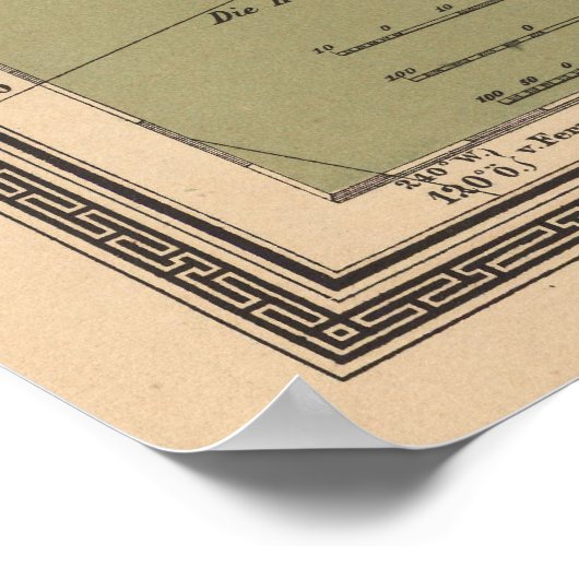 Vintage australische Topografie-Karte (1888) Poster (Ecke)