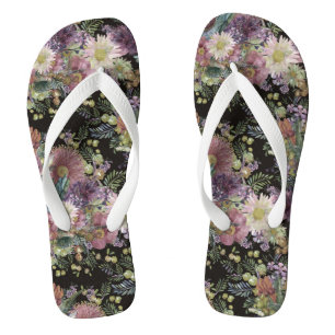 Vintage australische Wildblumen Badesandalen