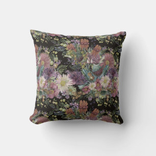 Vintage australische Wildblumen Kissen