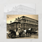 Vintage Austria Vienna Fiaker Staatsoper opera Postkarte (Vorne/Hinten)