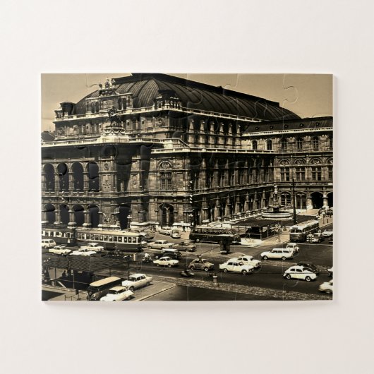 Vintage Austria Vienna Staatsoper opera Puzzle (Horizontal)