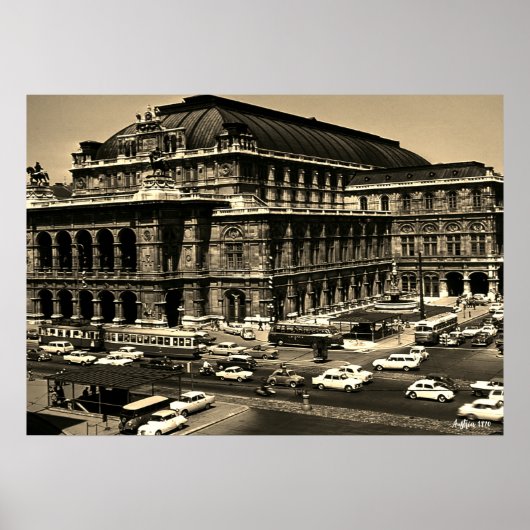 Vintage Austria Wien Staatsoper Oper Poster (Vorne)