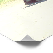 Vintage Auswirkungen von Druckvorlagen am Arbeitsp Poster (Ecke)