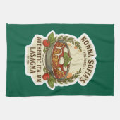 Vintage Authentic Italian Lasagna Label Geschirrtuch (Horizontal)