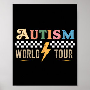 Vintage Autism Welttournee Monat der Aufklärung üb Poster