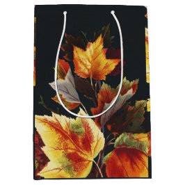 Vintage Autmn Leaf Cross Motif Mittlere Geschenktüte