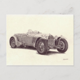 Vintage Auto: Alpha Romeo 8C Postkarte