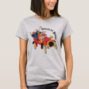 Vintage-Auto angetrieben von Büchern Bücherliebhab T-Shirt
