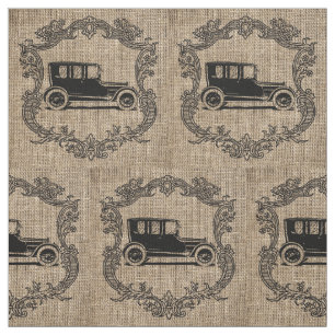 Vintage Auto auf Jute Stoff