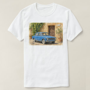 Vintage Auto auf rustikaler Straße T-Shirt