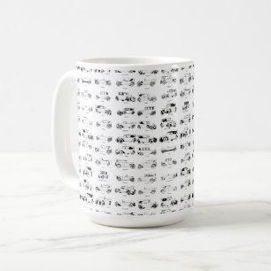 Vintage Auto Automobil Kunstmuster aus den 1920er Kaffeetasse