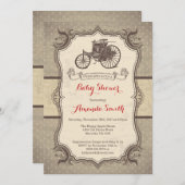Vintage Auto-Baby-Duschen-Einladung Vintages Retro Einladung (Vorne/Hinten)