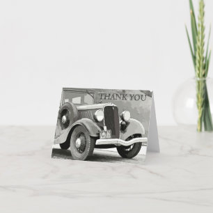 Vintage-Auto-Dankeschön-Notizkarte Dankeskarte