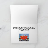 Vintage Auto-Geburtstags-Karte Karte (Innenseite)