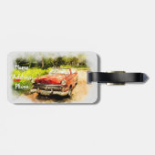 Vintage-Auto Gepäckanhänger (Rückseite horizontal)
