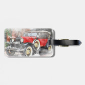 Vintage Auto Gepäckanhänger (Rückseite horizontal)