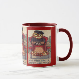 Vintage-Auto-Halloween Tasse