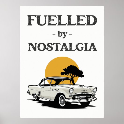 Vintage Auto Illustration. Poster (Vorne)