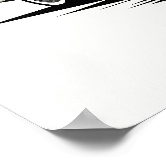 Vintage Auto Illustration. Poster (Ecke)