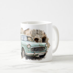 Vintage Auto in ländlicher Kulisse Kaffeetasse