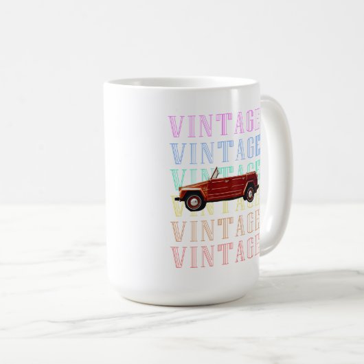 Vintage-Auto Kaffeetasse (VorderseiteRechts)
