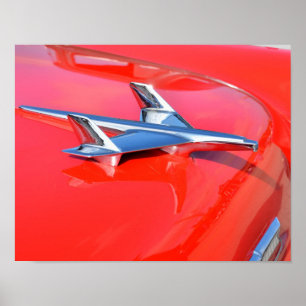 Vintage Auto-Kühlerfigur Poster