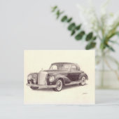 Vintage Auto: Mercedes Benz 300S Postkarte (Stehend Vorderseite)