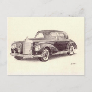 Vintage Auto: Mercedes Benz 300S Postkarte