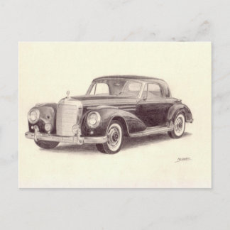 Vintage Auto: Mercedes Benz 300S Postkarte