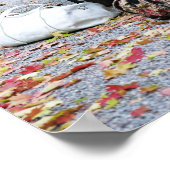 Vintage Auto mit viel Gepäck Poster (Ecke)