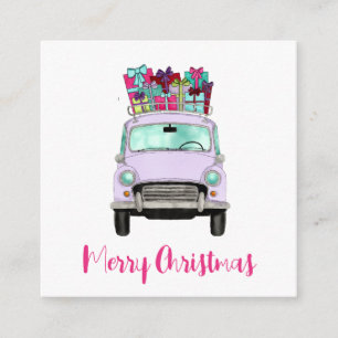 Vintage Auto mit Weihnachtsgeschenken Weihnachtska Begleitkarte