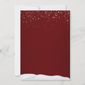 Vintage Auto mit Weihnachtsschnee Geburtstag Einladung (Rückseite)