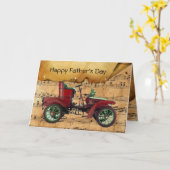 VINTAGE AUTO MUSIKALISCHER VATER KARTE (Gelbe Blume)