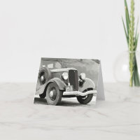 Vintage-Auto-Notizkarte