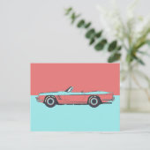 Vintage Auto Pastellfarbe Postkarte (Stehend Vorderseite)