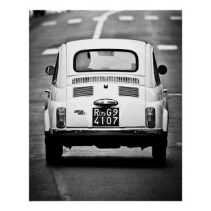 Vintage Auto Perfektes Poster Fiat 500 Rom