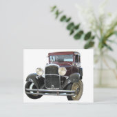 Vintage-Auto Postkarte (Stehend Vorderseite)