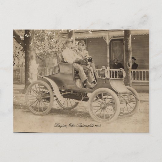 Vintage Auto Postkarte (Vorderseite)