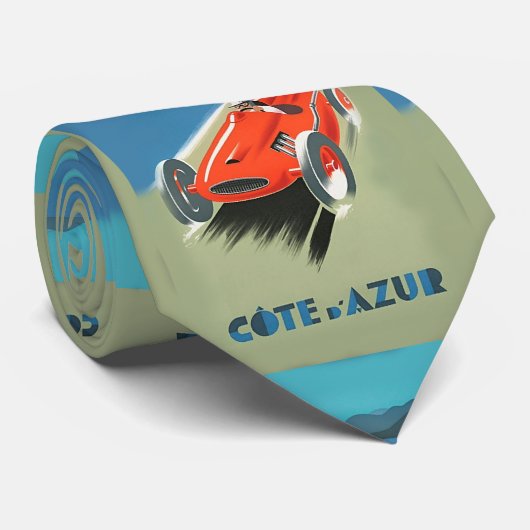 Vintage Auto Racing Krawatte (Gerollt)