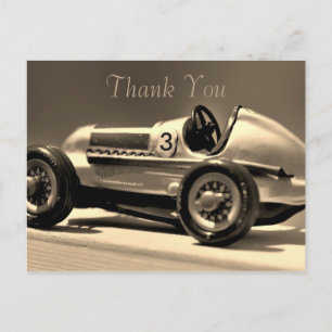Vintage Auto Retro Junge Geburtstag Dankeschön Postkarte